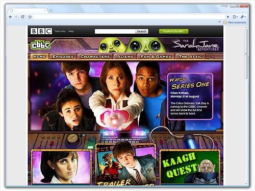 Sarah Jane Adventures Official Website