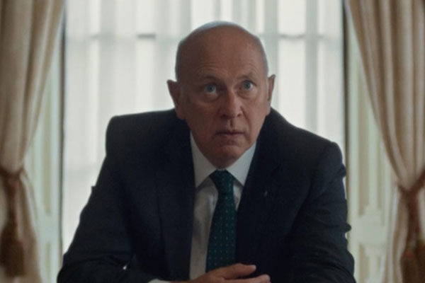 Prime Minister Harry Shaw played by Vincent Franklin in Doctor Who: The Witch of the Waterfall