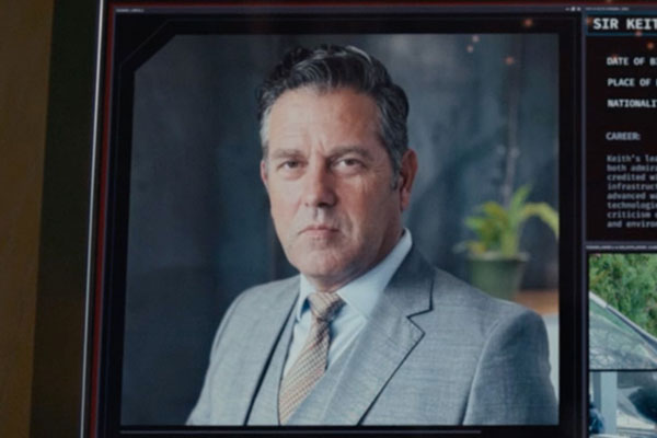 Sir Keith Spears played by Patrick Baladi in Doctor Who: The Witch of the Waterfall